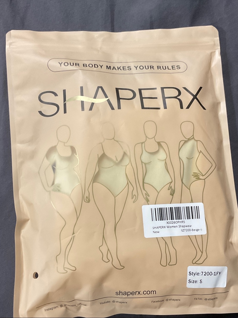 Shaperx NWT Beige Small Shapewear